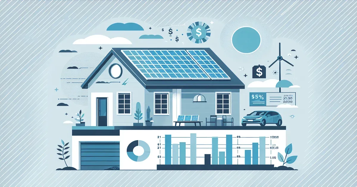 Rappresentazione grafica dell'analisi costi-benefici di un impianto fotovoltaico domestico con grafico di ammortamento